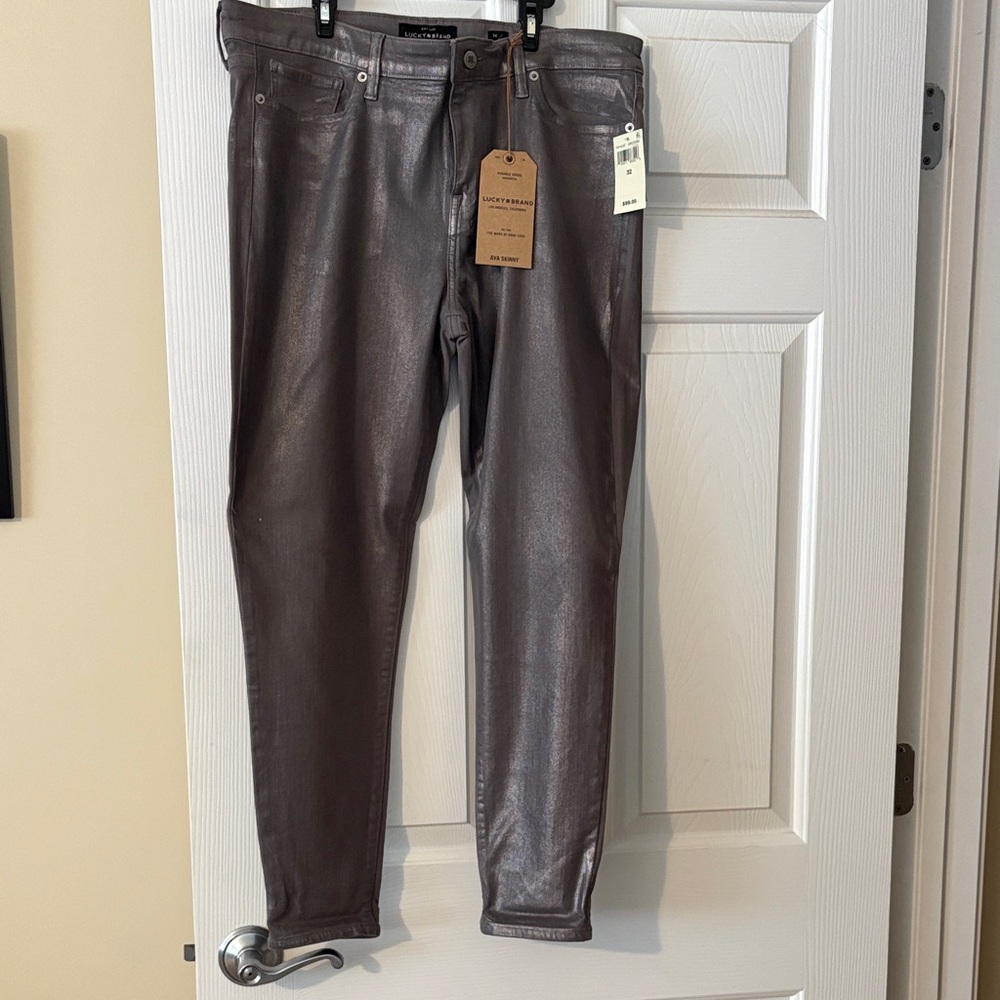 Lucky Brand Shimmering Silver Pants